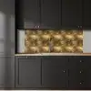 Palm - Waaier - Goud keuken achterwand 2 middel 871 -sfeer1