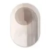 Minimalistisch - Cirkel - Lichtgrijs Wandcirkel Ovaal Forex klein -3d