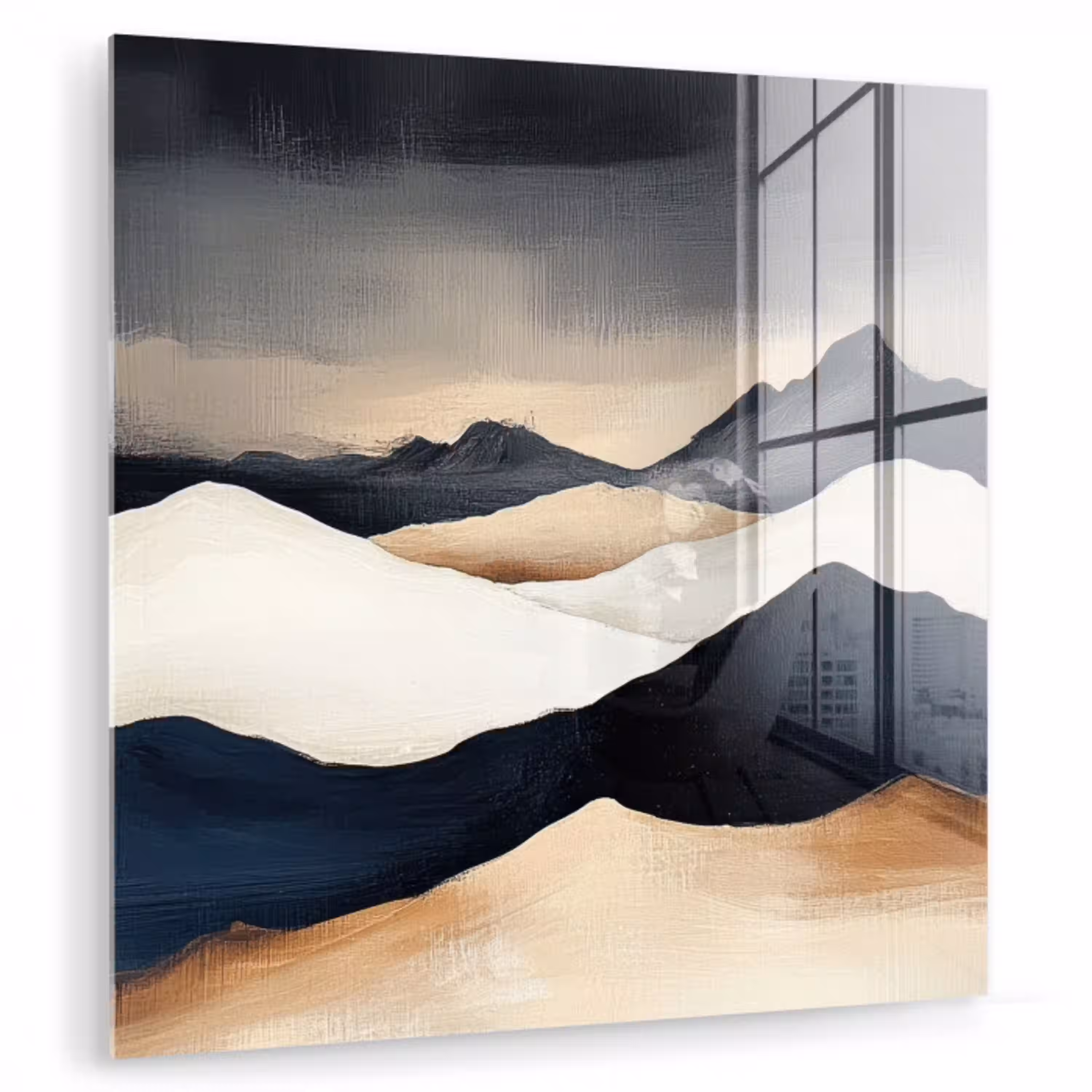 Bergen - Donkerblauw - Landschap plexiglas 5mm klein -zzzproduct_nieuw