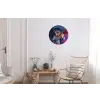 Expressief - Microfoon - Paars Wandcirkel aluminium klein -woonkamer