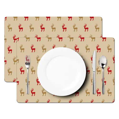 Patroon - Herten - Beige Placemat vinyl groot 368 -zzsfeer2_Kitchenyeah-website