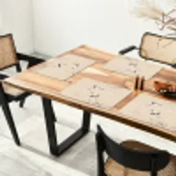 Kraanvogels - Bloesem - Beige Placemat vinyl groot -zzsfeer4_Kitchenyeah-website