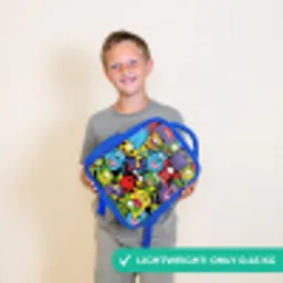 Monsters met Felle Kleuren Kinderrugzak - Blauw middel -sfeer1_UK