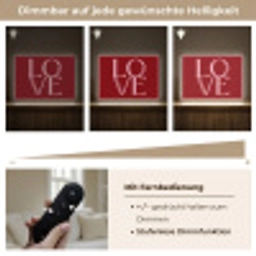 Love - Rood - Hatjes Light Box met batterij (Wandlamp) middel -USP_dimbaarDE