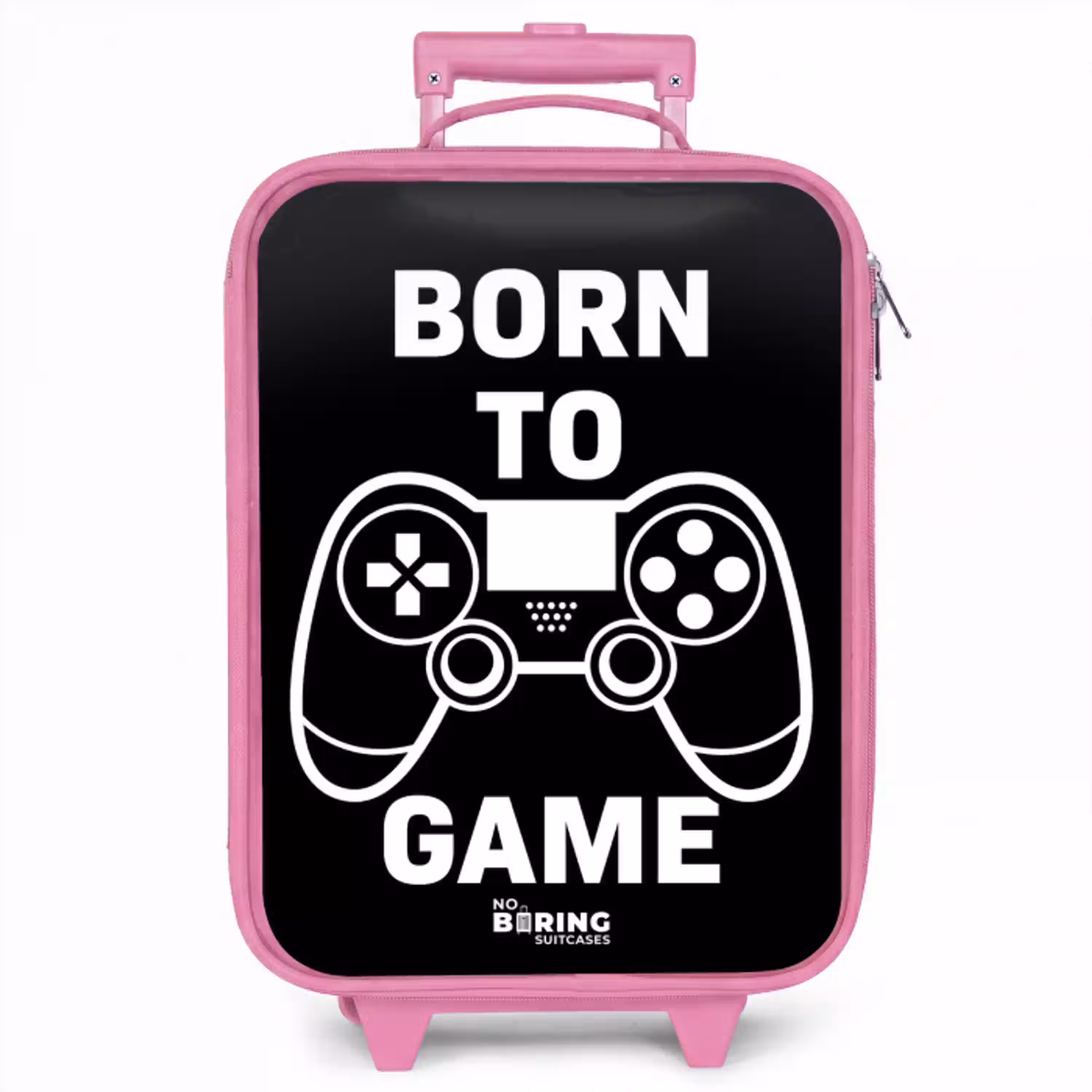 Qoute met controller in zwart wit Kinderkoffer - Roze klein -zzz_website3d
