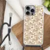 Bloemen - artistiek - Goud Hoesje iPhone 16 Pro Max met koord klein 804 -sfeer4