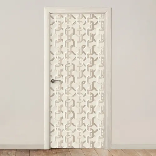 Motief - Abstract - Beige deurposter klein 289 -3d_beige