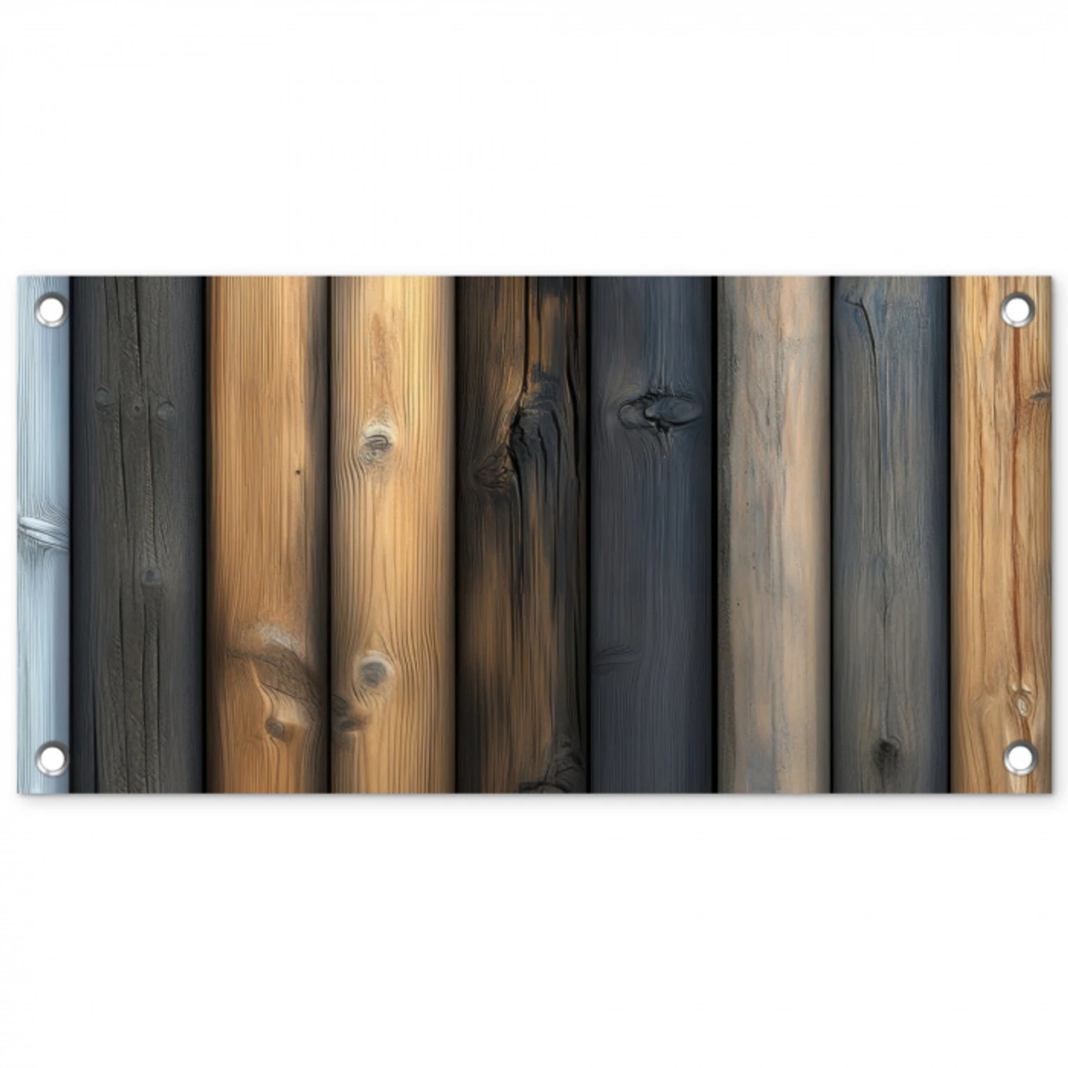 Hout - Planken - Gemengd tuinposter los doek klein -3d