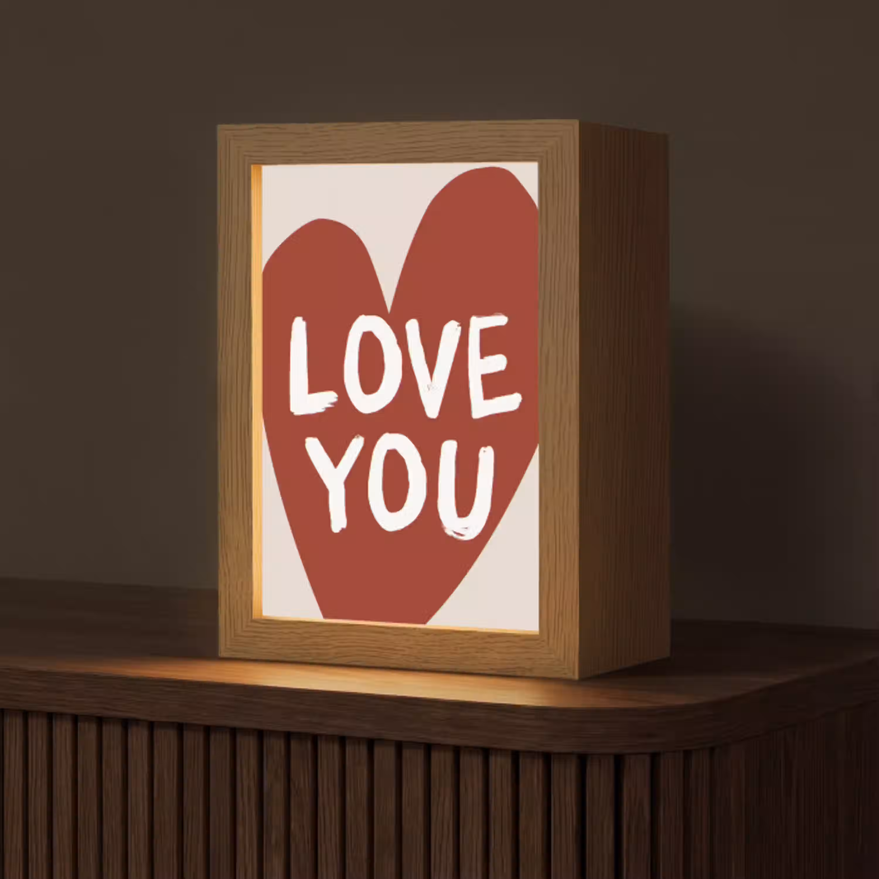 Loveyou - Hart - Rood Light Box met kabel (Tafellamp) klein -z3d_website