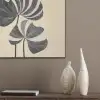 Zwart - Bladeren - Strepen - Minimalistisch PET vilt klein -sfeer6_closeup
