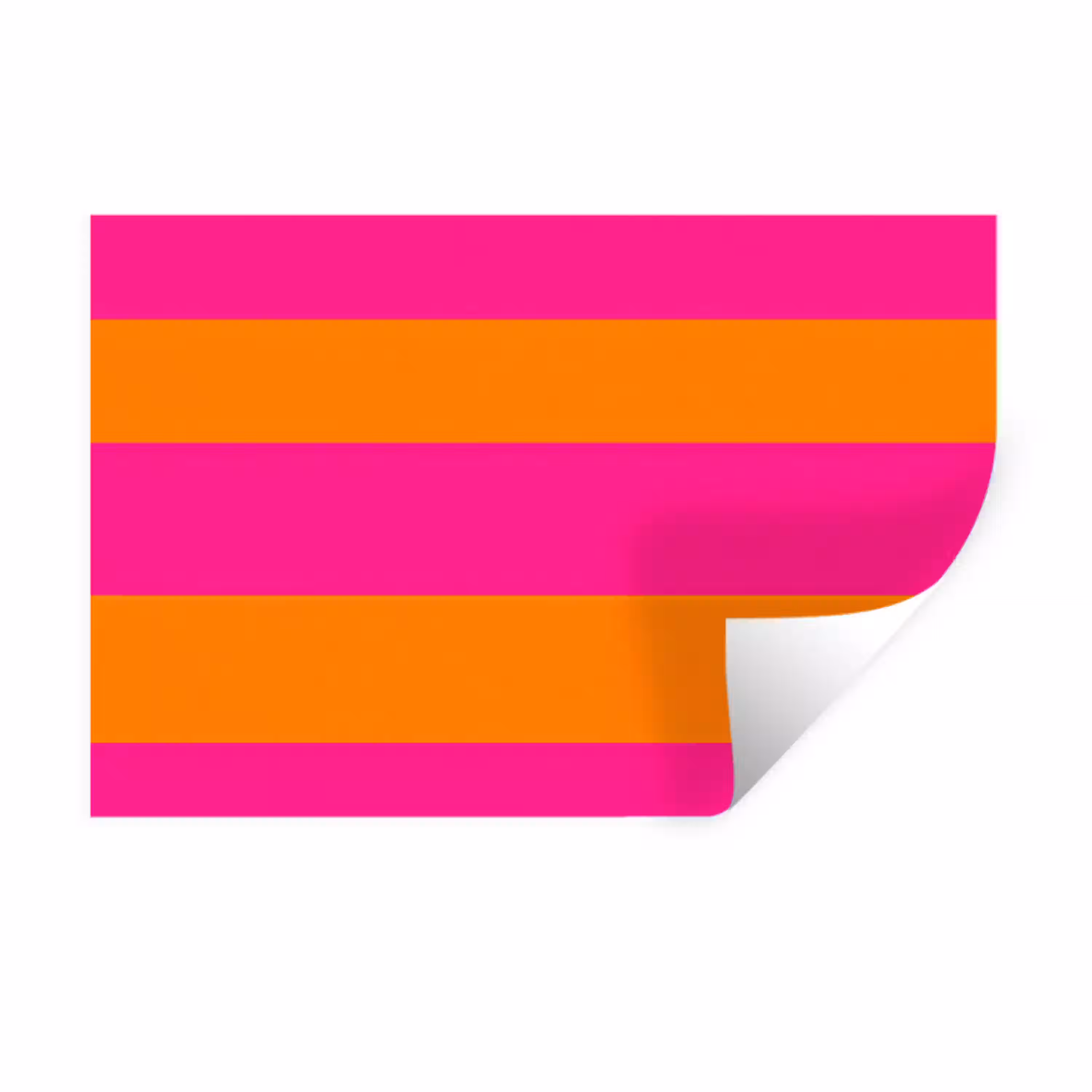 Strepen - Horizontaal - Roze Muursticker klein 286 -3d