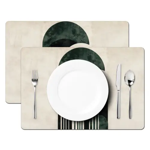 Bogen - Donkergroen - Lijnen Placemat vinyl groot -zzsfeer2_Kitchenyeah-website