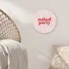 Tekst - Modern - Strepen Wandcirkel kunststof plaat 5mm dik klein -sfeer5