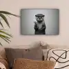 Otter - Wc-borstel - Bril - Zwart - Wit canvas 2cm klein -sfeer1
