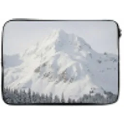 Berg - Sneeuw - Winter - Natuur - Wit laptophoes neopreen klein -zkaufland3dotto