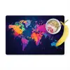 Wereldkaart - Kleurrijk - Graffiti Placemat vinyl groot -zzzproduct_Kitchenyeah-website