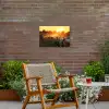 Koeien - Zonsondergang - Weiland - Dieren Tuinposter op houten frame 2 cm dik klein -sfeer3