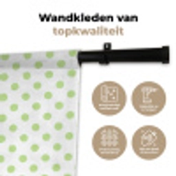 Dots - Klassiek - Groen Wandkleed katoen klein 269 -sfeer2