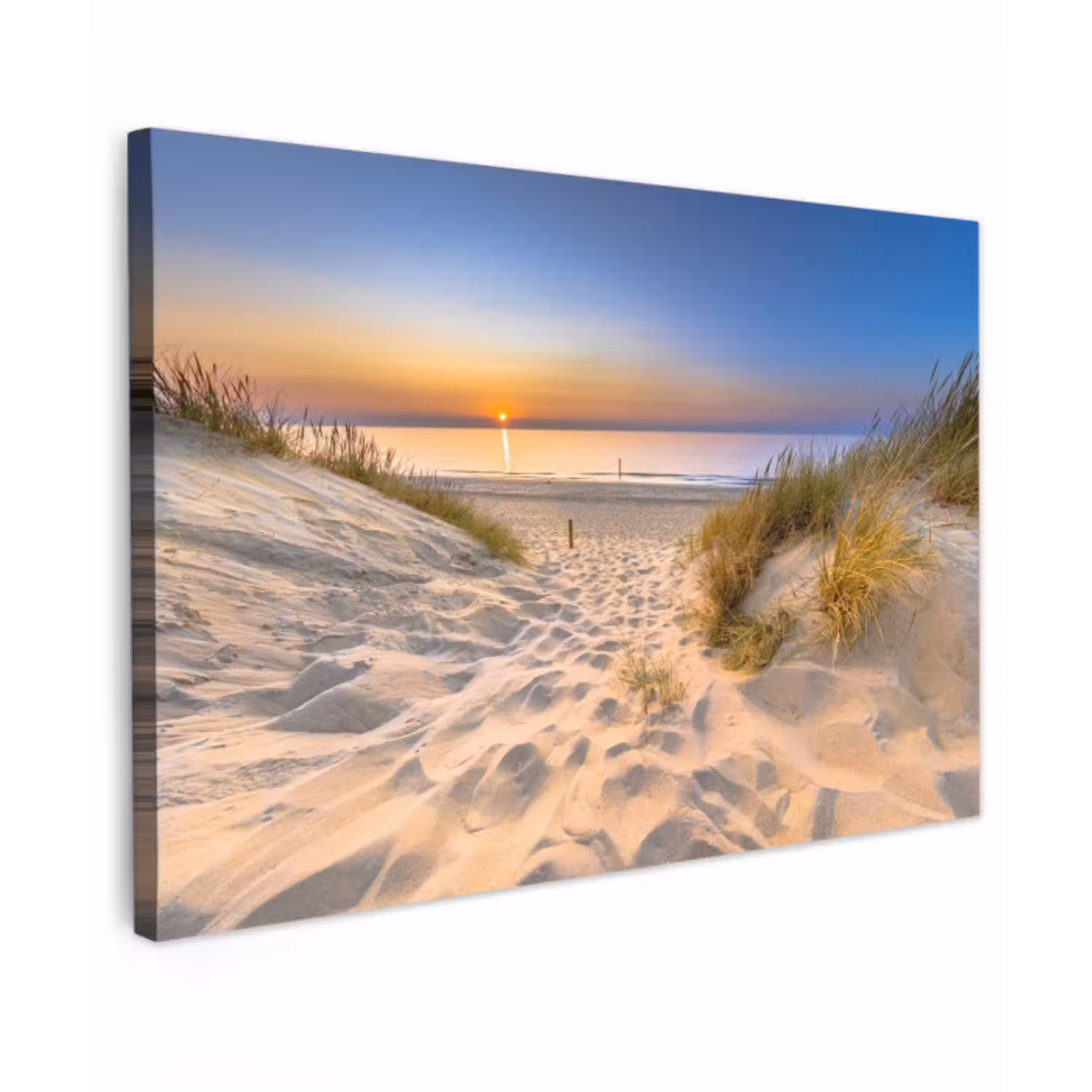 Avondrust aan Zee Tuinposter op houten frame 2 cm dik klein -3d