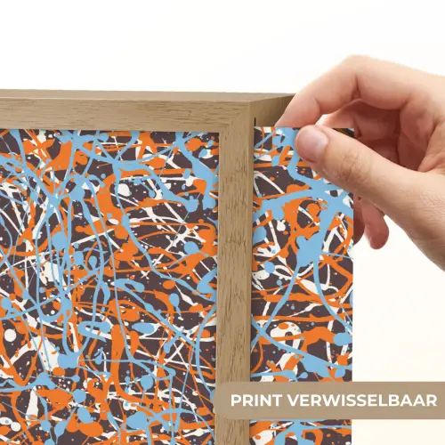 Blauw - Waterverf - Chaos Light Box met batterij (Wandlamp) middel 907 -USP_websiteprintNL