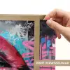 Lippen - Felroze - Graffiti - Verfstrepen Light Box met batterij (Wandlamp) middel -USP_websiteprintNL