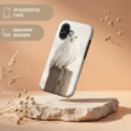 Sneeuwuil - Paal - Winter - Portret - Majestueus Toughcase MagSafe Apple iPhone 17 klein -USP_RandenV_DE