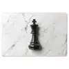 Schaakstuk - Koning - Zwart - Marmer Placemat vinyl groot -zzsfeer1_Kitchenyeah-website
