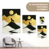Wolf - Bergen - Maan - Zwart tuinposter los doek klein -Xsfeer9_DE