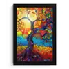 Boom - Zon - Verflook - Kleuren - Abstract fotolijst zwart zonder passe partout klein -3d