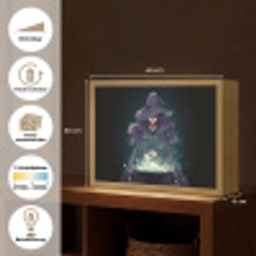 Heks - Magie - Heksenketel - Paars Light Box met batterij (Wandlamp) middel -USP_websiteoverzichtDE