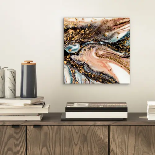 Marmerlook - Goud - Zwart - Glitter - Chic aluminium wit klein -sfeer1