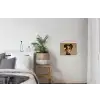 Vrouw - Beige - Bloem - Modern - Portret textielposter latten blank klein -woonkamer