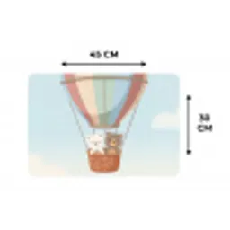 Luchtballon - Beren - Pastel Placemat vinyl groot -specs