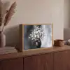 Bloemen - Wit - Vaas - Abstract Light Box met batterij (Wandlamp) middel -sfeer2