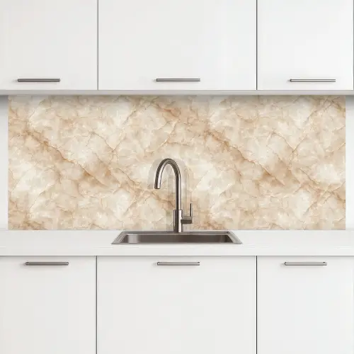 Kristalstructuur - Bruin - Marmer keuken achterwand 2 middel 871 -3d