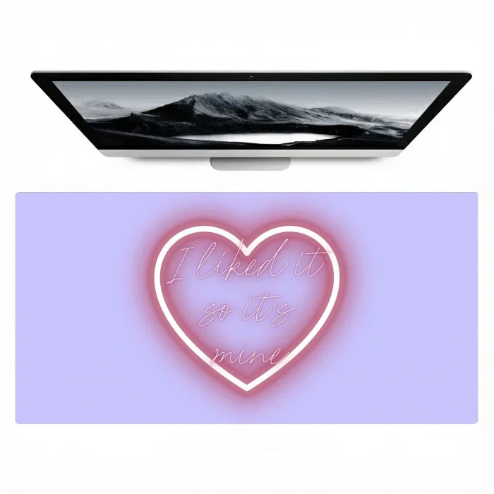 I liked it so it's mine - Neon hart - Paars Muismat XXL klein -zzz3d