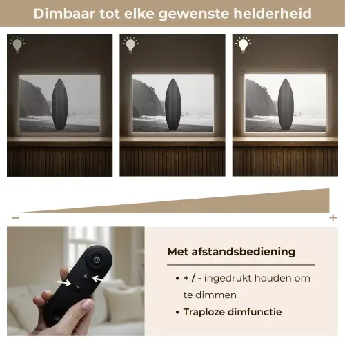 Surfplank - Zand - Zee Light Box met batterij (Wandlamp) middel -USP_dimbaarNL