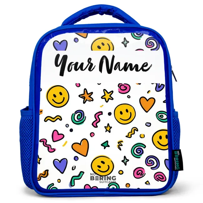 Kids' Backpacks with name Blue -. Smiley - Heart - Star