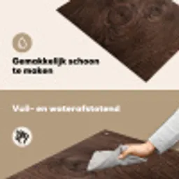 Houtnerf - Textuur - Patroon - Bruin - Rustiek Inductie beschemer met haakjes klein -ky-schoon-nl