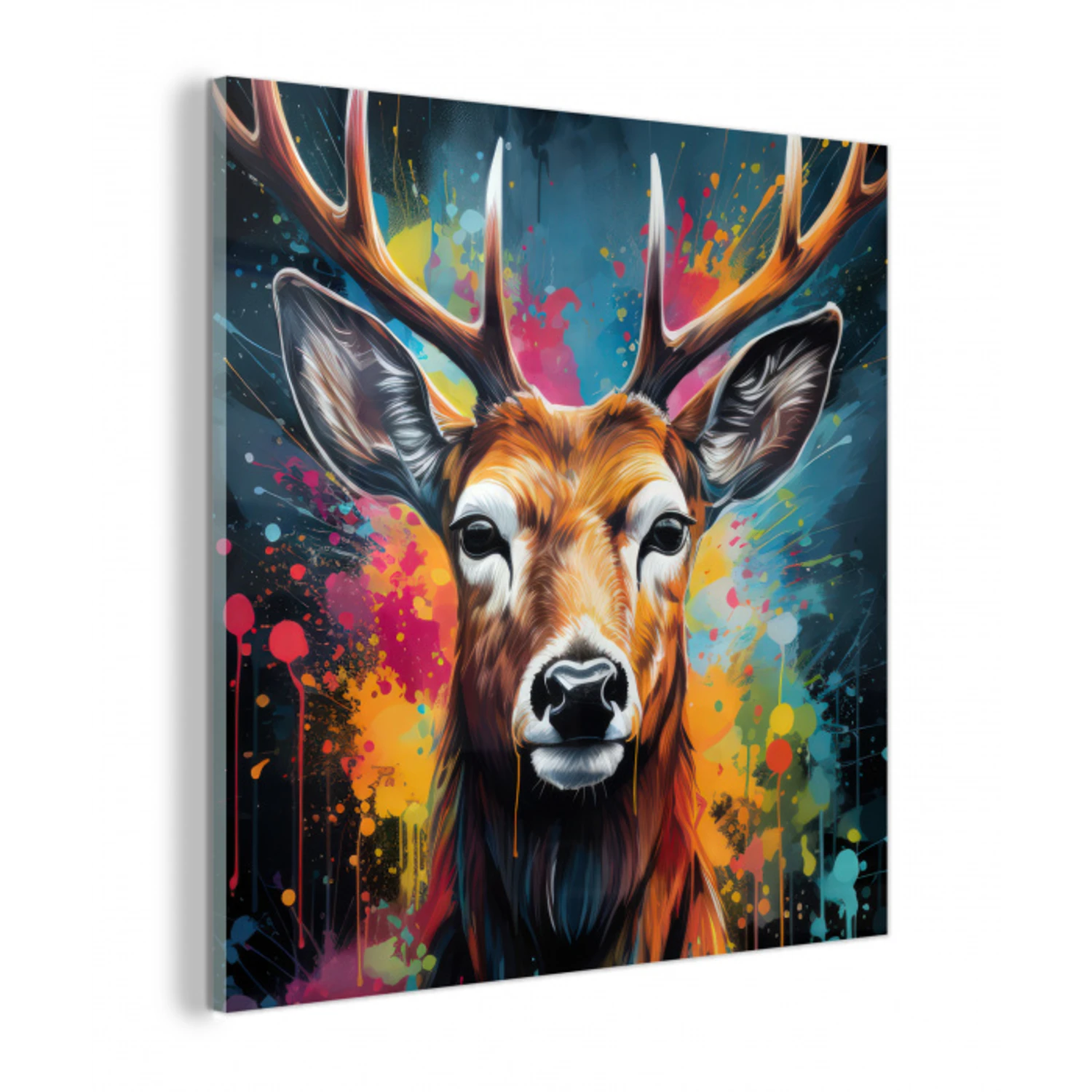 Hert - Graffiti - Dieren - Kleuren plexiglas 5mm klein -z3d