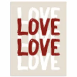Love - Rood - Tekst poster papier klein -3d