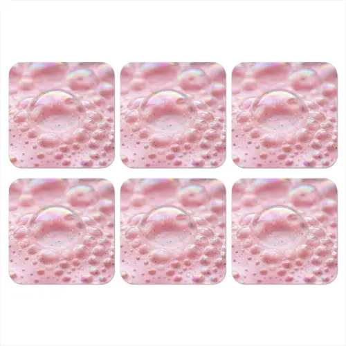 Schuim - Structuur - Roze onderzetter kurk middel -3d
