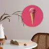 Schepijs - Roze - Hoorntje Akoestische PET Vilt - Rond klein -sfeer3