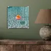 Badeend - Zwemband - Geel plexiglas 5mm klein -sfeer3