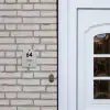 Grijs botanisch patroon - Modern Naambord Huisje klein -sfeer1