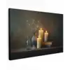 Kaarsen - Stilleven - Rustiek - Boeken Tuinposter op houten frame 2 cm dik klein -3d