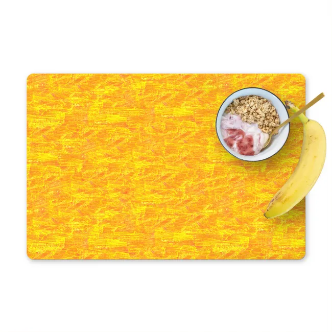 Verf - Texturen - Kwasten - geel Placemat vinyl groot 368 -zzzproduct_Kitchenyeah-website
