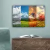 Landschap - 4 seizoenen - Natuur - Winter - Lente - Zomer - Herfst canvas 2cm klein -sfeer4