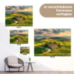 Toscane - Landschap - Wijngaarden tuinposter los doek klein -Xsfeer9_DE