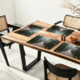 Brug - Bos - Mist - Natuur Placemat vinyl groot -zzsfeer4_Kitchenyeah-website